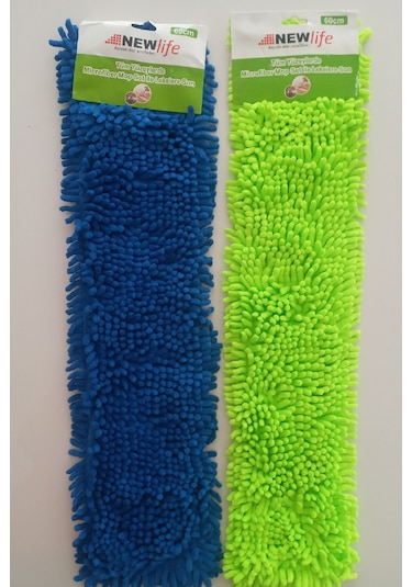 Newlife 2 Adet Nemli Ve Kuru Makarna Mop Ucu Mikrofiber Paspas Yedeği 60 Cm