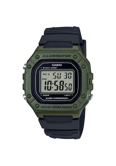 Casio W-218h-3avdf Quartz Silikon Yeşil Gri Kadran 43 Mm Erkek Kol Saati