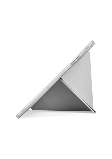 Galaxy Uyumlu Tab A11 Plus Kılıf Mkst Tri Folding Kalem Bölmeli Standlı Kılıf - Siyah Tablet Kılıfı