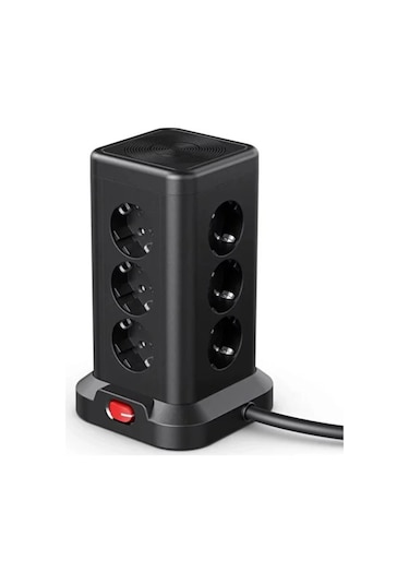 Wp711 Akım Korumalı Priz Kablosuz Şarj İstasyonu 11x Soket 3x Usb 1xtype-c Kablolu Grup Priz 1,5 m