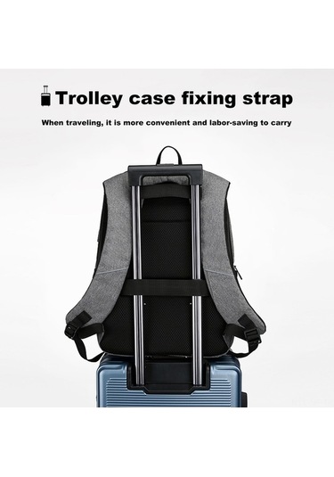 Didadodo 17 Usb Şarj Portlu Su Geçirmez Sırt Çantası - Büyük Kapasiteli Laptop Çantası Laptop Çantası