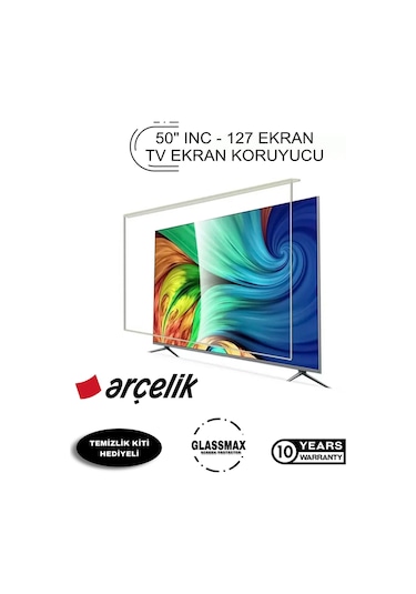Arçelik 50u8500 Uyumlu 50" Inç 127 Ekran Tv Ekran Koruyucu