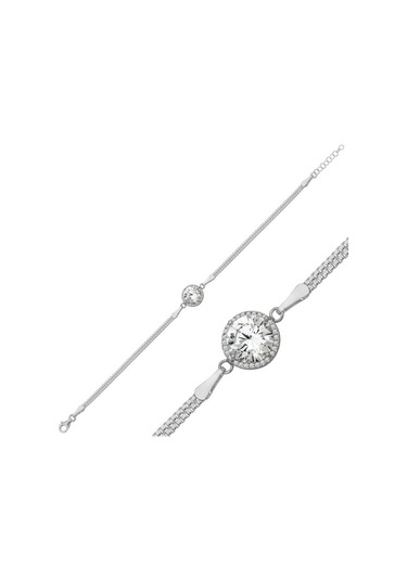 Casera's Gümüş Tektaş Kadın Bileklik Csr2183838 Gümüş