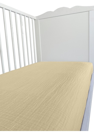 4 Katlı Müslin Bebek Nevresim Takımı Uyku Seti %100pamuk Bej