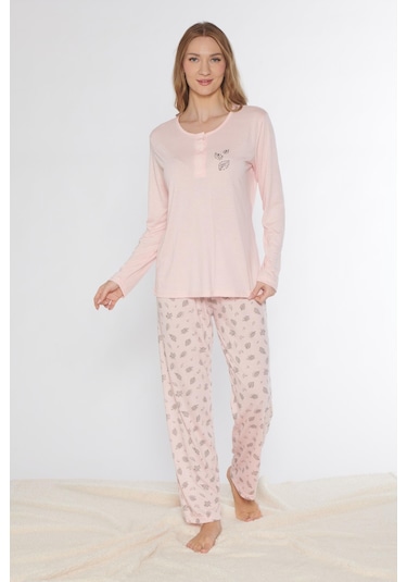 Uzun Kol Pijama Takımı Viskon Alperi 790-77 SOMON