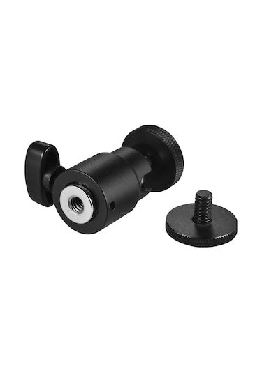 Geeksen 2 Adet Mini Top Kafa, Friksiyon Kontrollü, Dslr İçin Dayanıklı Ve Hafif, Fotoğraf Makinesi热靴云台 Siyah