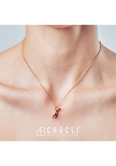 Chocli 18 Ayar Altın Kaplama Tukan Kolye