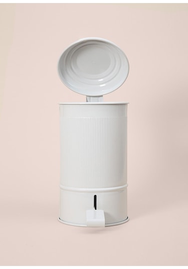 The Mia Stripe Mutfak Ve Banyo Çöp Kovası Beyaz 5 Lt Beyaz