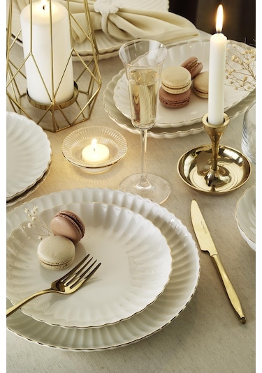 Kütahya Porselen Bone Luz Form 27 Parça 6 Kişilik Yemek Takımı Al