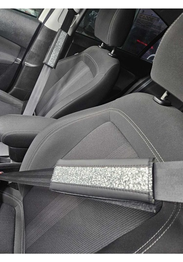 Gümüş Pullu Deri Kemer Konforu 2 Adet