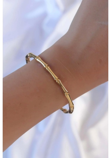 316l Çelik Altın Renk Kemik Model Bileklik