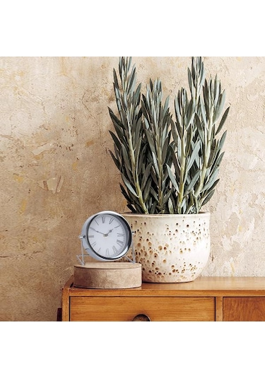 Kpm Dekoratif Metal Masa Saati - Gri