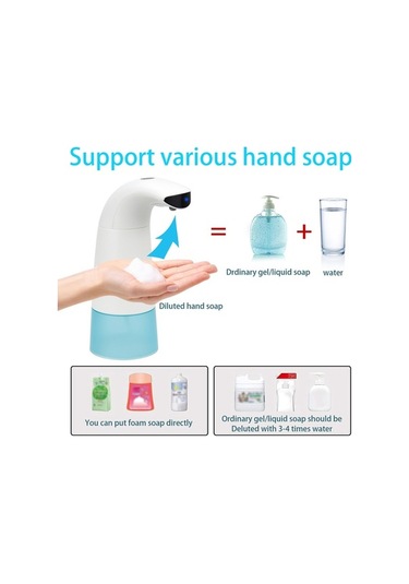 Ulzyvf Hassas Kızılötesi Sensörlü Otomatik Köpük Sabunluk - Banyo, Mutfak, Ofis 250ml Beyaz Beyaz
