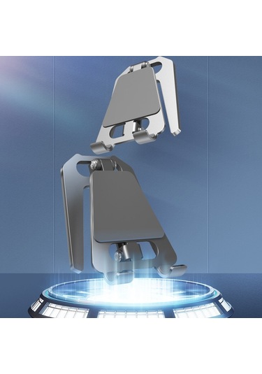 Cbtx Alüminyum Alaşımlı Masaüstü Tablet Standı Açısı Ayarlanabilir Katlanır Cep Telefonu Tutucu Braketi - Gümüş