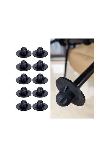 Dolıty 10x Moon Sandalye Ayak Örtüsü Patio Arka Bahçe 15-mm Siyah Çok Renkli