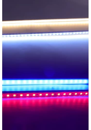 Alüminyum Kasalı Çubuk Bar Led 12v 72 Ledli 5730 Şeffaf Cam Kırmızı Led