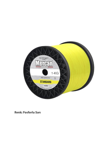 Mercan Standart 1 Kg Fosforlu Sarı Bobin Misina