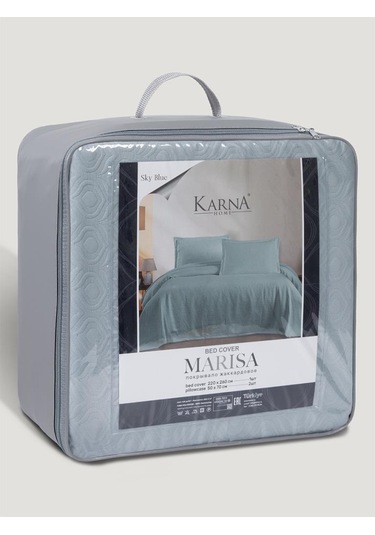 Yatak Örtüsü Marisa Nefes Alabilen, Hafif Ve Şık Tasarımlı Mavi