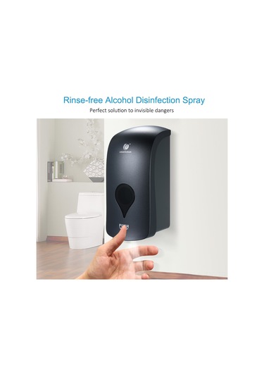 Gajeena 1000ml Duvar Tipi Püskürtmeli Manuel Sabun Dispanseri, Hırsızlık Önleyici Tasarım, İnce Sıvılar İçin Uygun, Cd-1688d Gri Gri