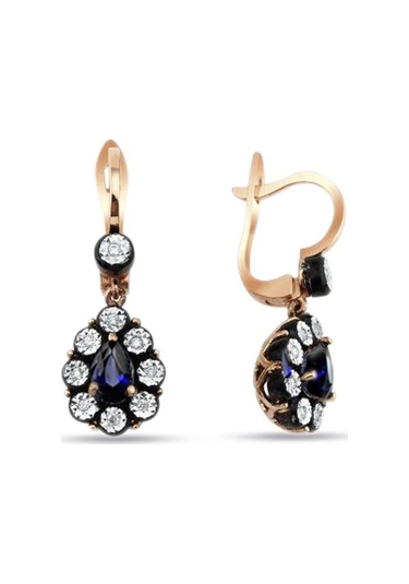 Damla Safir Elmas Küpe