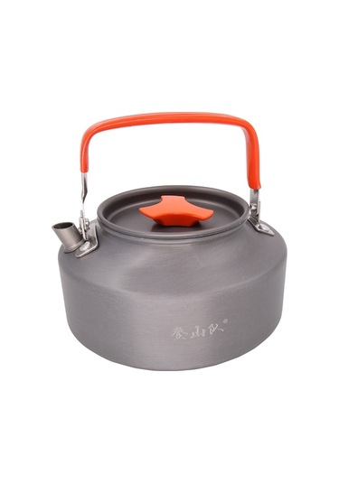 1.1 Litre Portatif Kamp Çaydanlığı - Dış Mekan Seyahatler İçin Pratik Ve Dayanıklı Gri Gri