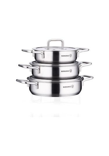 Korkmaz Stella 6 Parça Omlet Set A2929 Gümüş