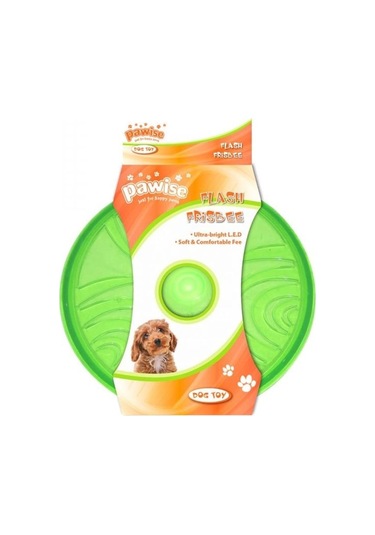 Pawise Işıklı Kauçuk Frizbi Köpek Oyuncağı 18 CM Yeşil