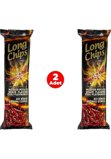 Long Chips Acı Biber Aromalı Patates Cipsi 75 G 2 Adet