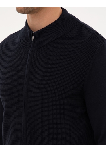 Pierre Cardin Erkek Lacivert Hırka Triko 50317341-vr033 Lacivert