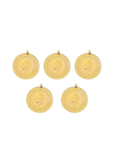 Eski Kulplu Ziynet Çeyrek Altın 5 Adet