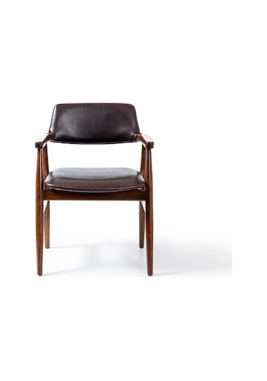 Rio Ceviz Ahşap Sandalye Ceviz - Sİyah