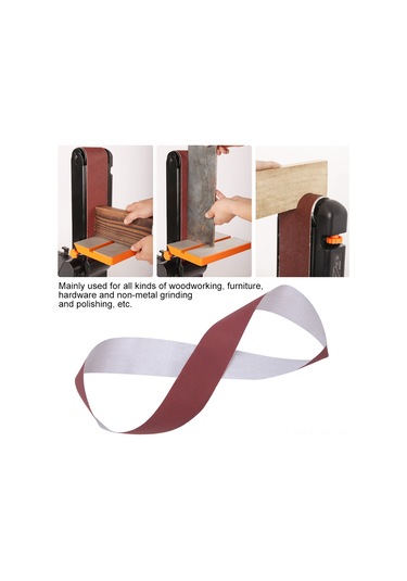 Wezone Ahşap Ve Mobilya Taşlama İçin 10 Adet 60 Zımpara Alyuminyum Zirkonyum Zımpara Bandı, 740x40 Mm