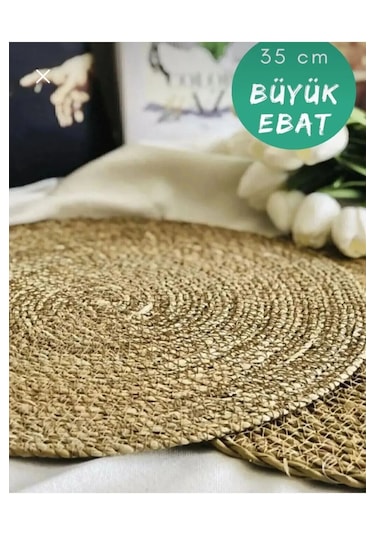 Hasır Amerikan Servis 35 Cm. - 2 Adet Kahverengi