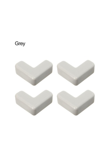 4 Adet Yumuşak Güvenli Masa Köşe Koruyucuları Masa Köşe Koruyucu Kenar Koruması Çarpışma Önleyici Şerit Gri