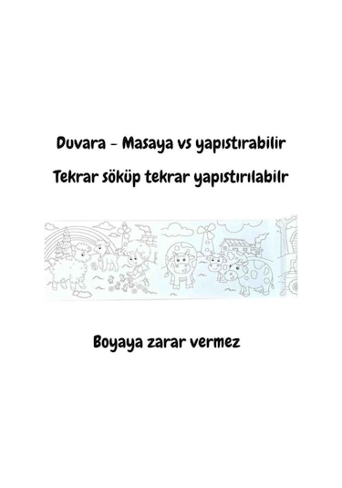 Carioca 4'lü Boyama Seti + Lino Yapışkanlı Boyama Kağıdı 86x20 Cm Farm