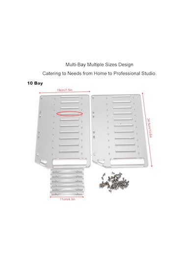 Vkemall Akrilik Disk Tutucu 10 Katlı - Özelleştirilebilir 4-10 Raf Seçeneği, Hızlı Kurulum, Soğutma Ve Sabitlik Artırıcı Dıy Tahta