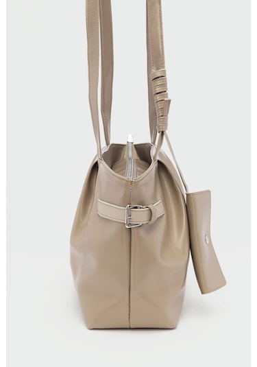 Bybo Vintage Omuz Çantası Bej Bej