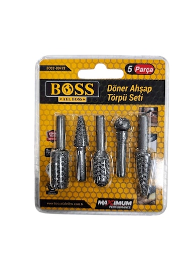 Boss Matkaba Takılan Döner Ahşap Tahta Hobi Törpü Oyma Ucu Seti