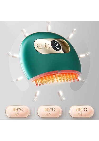 1 Adet Akıllı Elektrik Akımlı Ems Titreşimli Masaj Tarağı Kademeli Yüz Masaj Aleti Aparatı 4741 Açık Mavi