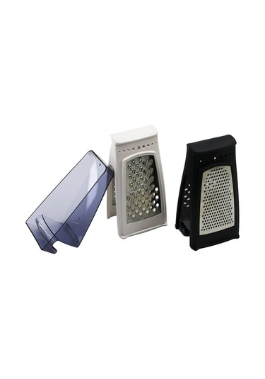 Qlux L-00667 İdea Dikey Hazneli Şeffaf Mika Kristal Çift Taraflı Rende Taban: 9x10.5cm Y: 21cm Plastik Gövde 4741