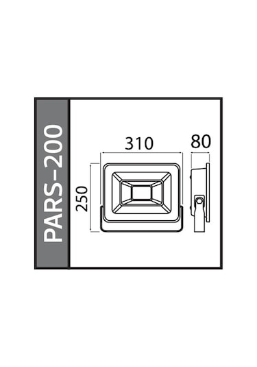 Horoz Pars-200 200w Led Projektör Smd 6400k Beyaz Çok Renkli