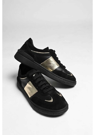 Bestello Bağcıklı Kauçuk Taban Sneaker 101-gumk-01 Kadın Ayakkabı Siyah