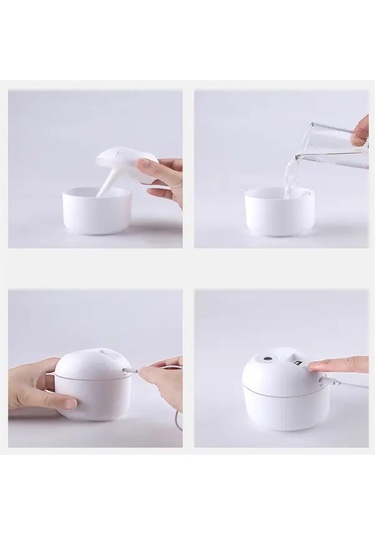 Dashanshop Ultra Sessiz Mavi Usb Nemlendirici Gece Lambası Taşınabilir Yatak Araç Ofis