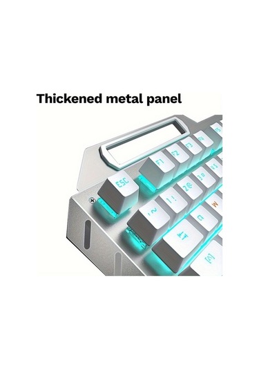 Fastbuy 104 Tuşlu Mavi Arkadan Aydınlatmalı Ergonomik Kablolu Mekanik Klavye