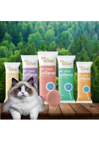 Ranova Malt Destekli Kedi Lolipop'u Kedi Ödülü Kedi Vitamini 5'li