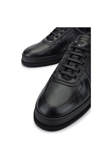 Giampiero Nicola Erkek Hakiki Deri Siyah Casual Ayakkabı 664 401110a Erk Ayk Sk24-25 Nero Siyah
