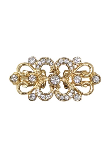 Monyee Metal Klasik Gömlek Kemer Kuşak Sabitleyici, Zirve Desenli Giyim Aksesuarı - Altın Kelepçe İle Altın