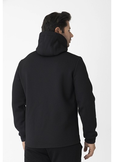 Crozwise 6054 Su İticili Kapşonlu Erkek Sweat Siyah SiYAH