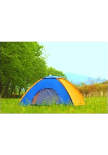 Onetick 4 Kişilik Renkli Dayanıklı Kamp Çadırı 200 x 200 x 135 CM Çok Renkli