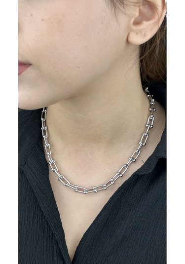 Xxx Paslanmaz Çelik Kolye 224, Gümüş Renk Gümüş